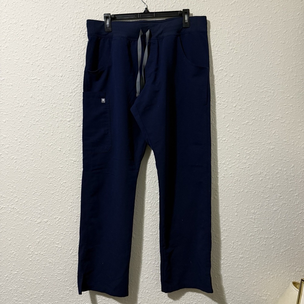 Figs Scrub Pants Mens L Cairo Navy Blue Technical Collection Tan Drawstring 1666